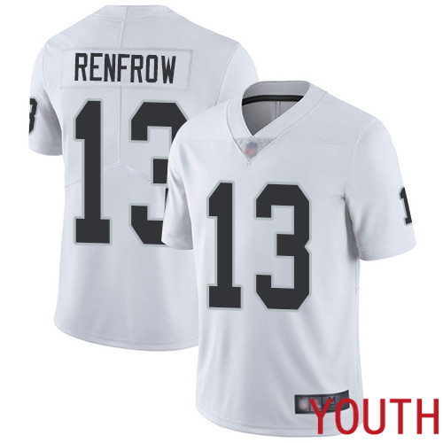 Oakland Raiders Limited White Youth Hunter Renfrow Road Jersey NFL Football #13 Vapor Untouchable Jersey